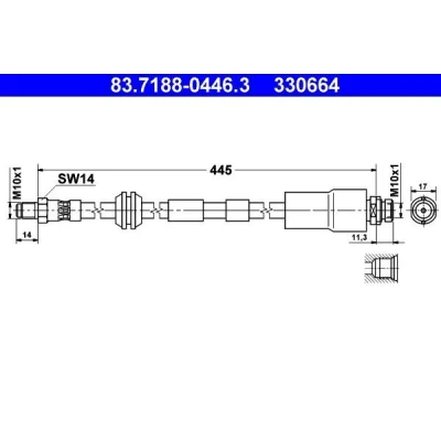 Bild av Bromsslang Ate 83.7188 0446.3