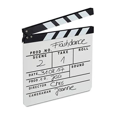 Bild av Relaxdays 10021347 Clapperboard, En Storlek, Vit