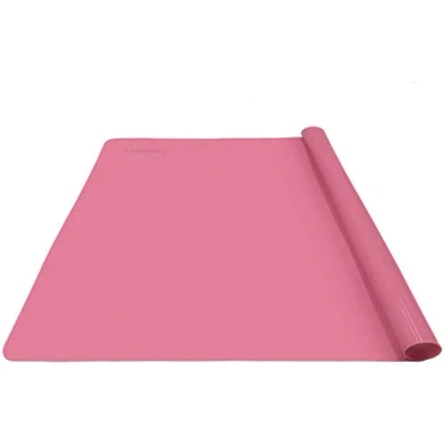 Bild av LONGFITE 60 x 50 cm (24 20 tum) extra stor bakmatta i silikon, mångsidig non stick bakverk, värmebeständig halkfri bordsduk, bänkskydd (extra stort rosa)
