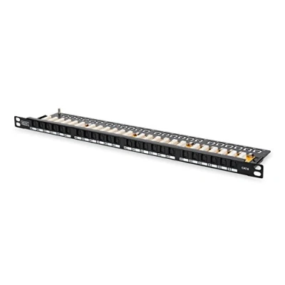 Bild av DIGITUS Patchpanel 19 tum Cat 6 24 portar RJ45 oskärmad LSA rackmonterad 1U svart