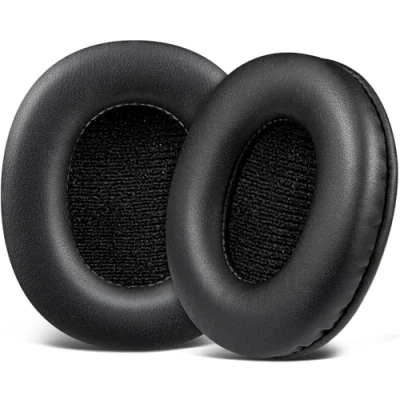 Bild av SOULWIT Proteinläder öronkuddar för Sony MDR 7506 V6 V7 CD900ST Monitor hörlurar, earpads med Mjukare Hög Densitet Foam Svart