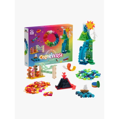Bild av PLUS Learn to Build Colorverse Superset 1000 bitar Byggklossar, Bygga, Utvecklande leksaker för barn, STEM, STEAM, Producerat i Danmark