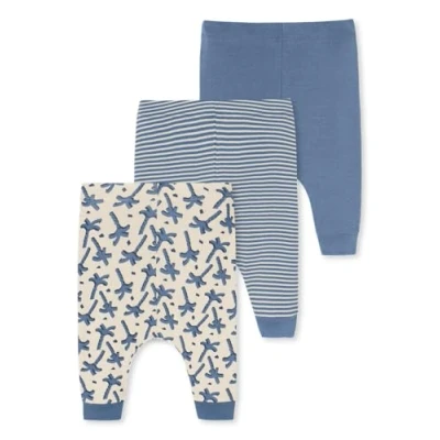 Bild av Schiesser 3PACK LOVE Pyjamasbyxor för barn, Storlek: 92, Blau creme