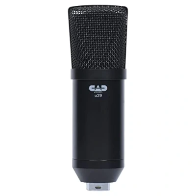 Bild av CAD AUDIO U29 USB stor membran kondensormikrofon (egenskap: kardioid, 20 Hz kHz, integrerad A/D omvandlare, för MAC eller PC, inkl. kabel, vindruta, klämma och bordsstativ), svart