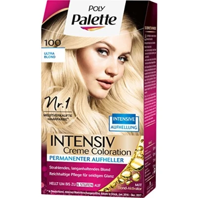 Bild av Poly Palette Intensiv krämfärg, 100 ultra blond nivå 3, 3 pack (3 x 128 ml)
