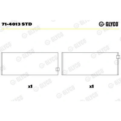 Bild av Vevstakslager GLYCO 71 4013 STD