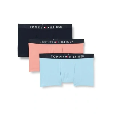 Bild av Tommy Hilfiger Herr 3P Trunk Krossad Korall/Des Sky/Järnblå M, korall/Halvhimmel/järnblå, M