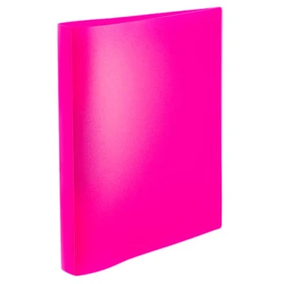 Bild av HERMA 19712 ringpärm, A4, genomskinlig neonrosa, smal, 2 ringar, stabil plast, 25 mm bred, transparent ringpärm för skola och kontor, barn, pojkar flickor