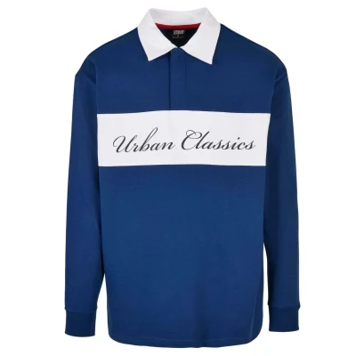 Bild av Urban Classics Rugby Longsleeve Piké, Storlek: Medium, Spaceblue