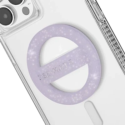 Bild av Case Mate Magnetiskt telefongrepp [Loopgrepp] avtagbar magnetisk telefonringhållare för handen mjuk, ultratunn, hopfällbar MagSafe telefonhållare iPhone 14 Pro Max/13 Max/12 Max lila