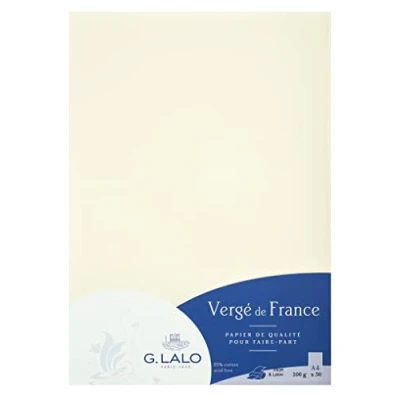 Bild av LALO 47200L fodral med 50 ark A4 storlek (21 x 29,7 cm) 100 g/m² vit färg premiummatchande franskt premiumpapper