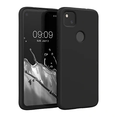 Bild av kwmobile Fodral kompatibelt med Google Pixel 4a mjukt och fint skydd i TPU silikon matt svart