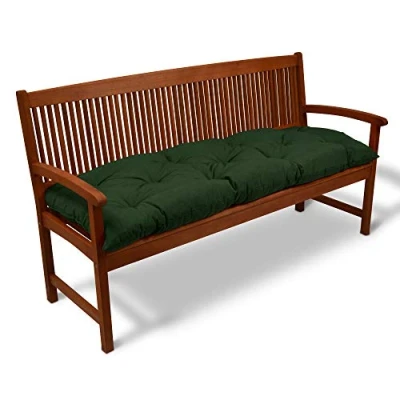 Bild av Beautissu Bänkdyna Flair BK Bekväm Sittdyna 100 x 50 cm Trädgårdsgunga eller 2 Sits Trädgårdssoffa Mörkgrön