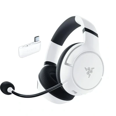 Bild av Razer Kaira HyperSpeed trådlöst spelheadset med flera plattformar för Xbox (HyperSpeed Wireless, TriForce 50 mm drivrutiner, HyperClear Cardioid Mic, FlowKnit Memory Foam kuddar) vit