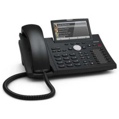 Bild av snom D375 VoIP telefon med Bluetooth interface 3 riktad samtalsförmåg SIP 12 linjer svart, blå