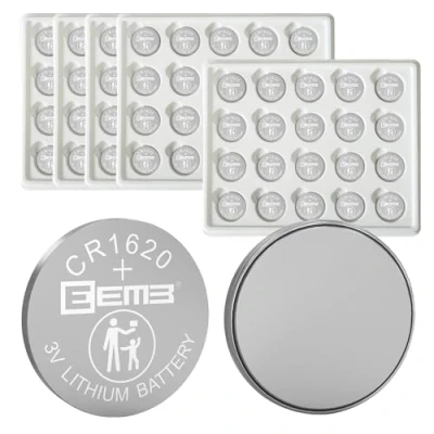 Bild av EEMB CR1620 Battery 3V Lithium Li MnO Button 1620 ECR1620, DL1620 Compatible with Clock, Keychain, Calculator, Car Remote Control, Control (100)