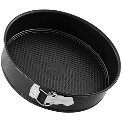 Bild av Zenker Springform Ø 28 cm från ren serie, bakform med non stick beläggning, rund kakform platt bas (färg: svart), kvantitet: 1 styck