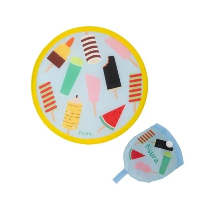 Bild av Fisura Rund hopfällbar fläkt &quot;glassar&quot;. Original handfläkt. Hopfällbart frisbee. 1 enhet. Bärbar för fester. Mått: 20 centimeter.