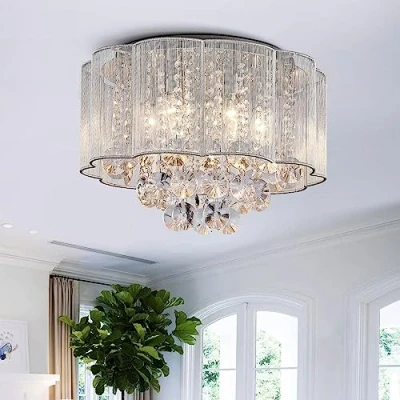 Bild av Bästa ljuskronan Klassisk White Shade / Clear Crystal