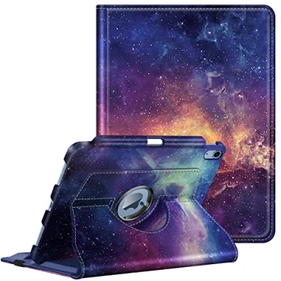 Bild av Fintie fodral för iPad 10. Generation 2022 (10,9 tum) med pennhållare skyddande 360 graders vridbart stativ och automatisk sömn/väckningsfunktion, galaxen