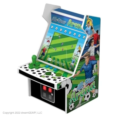 Bild av My Arcade All Star Arena Micro Player, helt bärbar, mini arkadmaskin med 307 retrospel, 7 cm skärm, vit