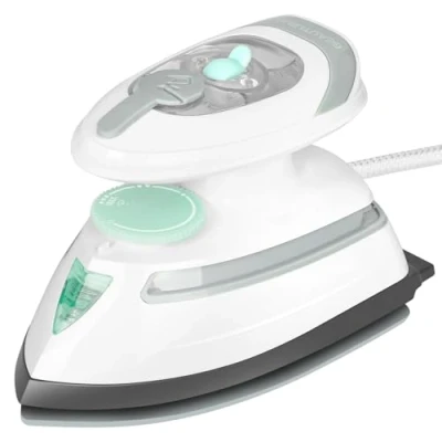 Bild av BEAUTURAL Mini resestrykjärn med kopplingsspänning, ångstrykjärn 220 V/120 V, torrstrykjärn anti droppfunktion, 3 temperaturinställningar, enkla för syarbete, resor