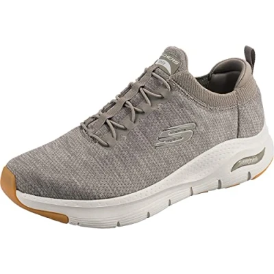 Bild av Skechers Arch Fit Waveport herr Sneaker Bågformad våg ,Taupe mesh trim, 41 EU