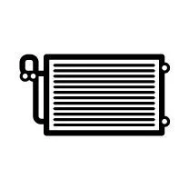 Bild av NRF 350664 Kondensator utan avfuktare, med packbox 15,5mm 10,1mm 598mm RENAULT: Kangoo II Express, / Grand