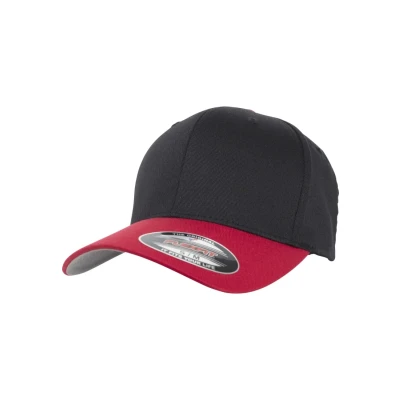 Bild av Flexfit Wooly Combed 2TONE Keps, Storlek: S/M, Black/red
