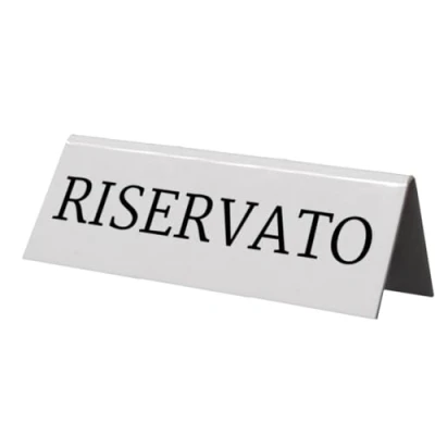 Bild av Securit Reservation bordsstativ, Riservato italiensk (5 pack) akryl, vit, 5 x 10 4, cm