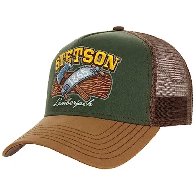Bild av Stetson Lumberjack Trucker Keps Damer/Herrar basebollkeps meshkeps Snapback, med skärm, skärm Vinter Höst Sommar Vår One Size brun