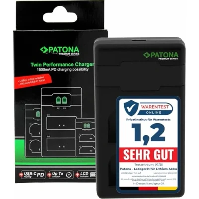 Bild av PATONA BLX 1 PD Performance batteriladdare (max. 1500 mA), USB C Mini Dual LCD är PD/QC kapabel (161713)