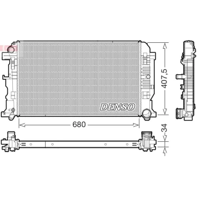 Bild av Kylare, motorkylning DENSO DRM32053