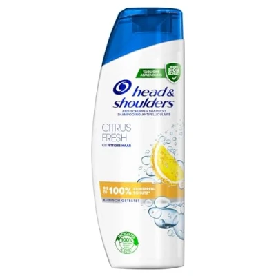 Bild av Head &amp; Shoulders Citrus Fresh Anti mjällschampo för fett hår 300 ml daglig användning. Upp till 100% mjällskydd, kliniskt testad. Ren fräsch känsla med citrusdoft