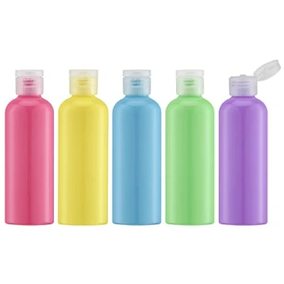 Bild av Toureal 100 ml flaska med tom Flip Cap (5 st), påfyllningsbar reseflaska för kosmetika tratt (mångfärgad)