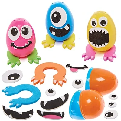 Bild av Baker Ross FX531 Monster Bunch Egg Kits förpackning med 10 stycken, ägg för konsthantverk och pyssel barn
