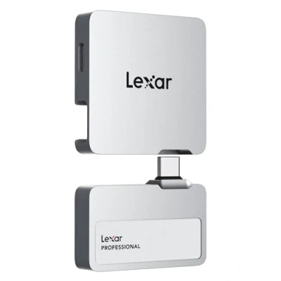 Bild av Lexar Professional Go bärbar SSD med hub, SL400, 1 TB, Silver, GL