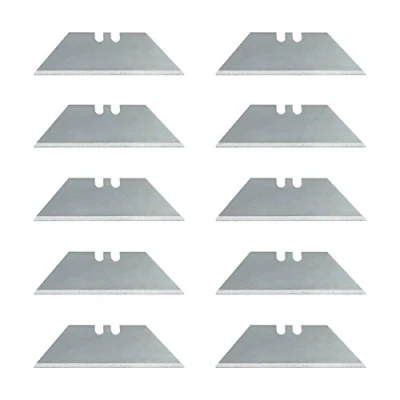 Bild av Wedo 7881 Cutter ersättningsblad trapets (för säkerhetsskärare och verktyg fällkniv, tillverkad av SK5 kolstål, 61 x 19 mm) 10 stycken, silver