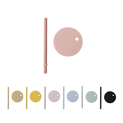 Bild av Design Letters Straw lid for kids tritan drinking glass (Nude)