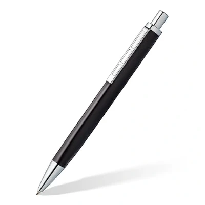 Bild av STAEDTLER Druckkugelschreiber triplus 444 M, Farbe Antique Anthracite, hochwertiges Metallgehäuse in ergonomischer Dreikantform, Großraummine Schreibfarbe Blau, M09 3