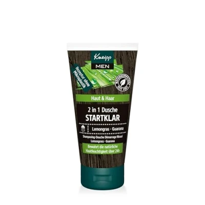 Bild av Kneipp MEN 2 i 1 mäns dusch startklar resa storlek uppfriskande duschgel för hud och hår citrisk vitaliserande doft vegansk utan mikroplast 50 ml