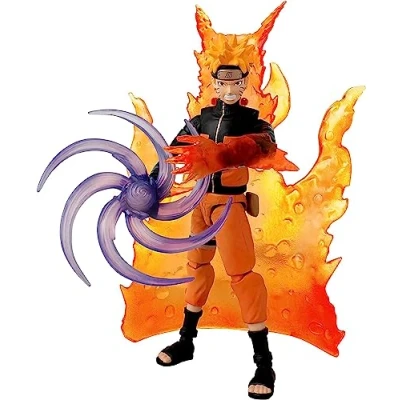 Bild av BANDAI anime hjältar Beyond Naruto Series Uzumaki actionfigur, 17 cm figur med extra händer och tillbehör, Shippuden figur, actionfigurer för pojkar flickor