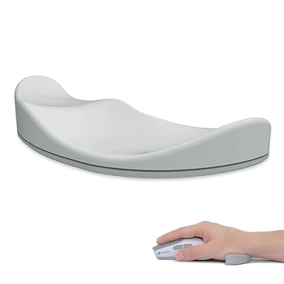 Bild av Attack Shark Silikon Bekvämt Mus Handledsstöd, Ergonomiskt Motverkar Trötthet, Smidig Glidning, Hållbart/Lättviktigt och Portabelt, för Hemmet, Kontoret, Spel Grå Höger Hand