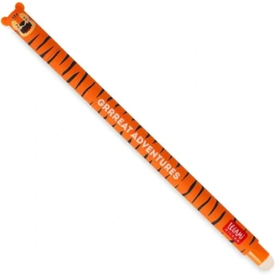 Bild av LEGAMI Tiger raderbar gelpenna kula i änden för att ta bort bläcket utan använda arket orange bläck temperaturkänsligt 0,7 mm diameter på spetsen