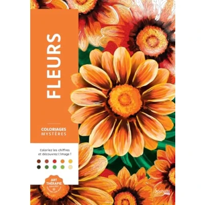 Bild av Coloriages mystères Fleurs: Coloriez les chiffres et découvrez l&#039;image