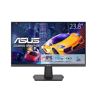 Bild av ASUS Eye Care VA24EHF 24 tums full HD skärm ramlös, flimmerfri, blått ljusfilter, adaptiv sync 1 ms MPRT, 100 Hz, 16:9 IPS panel, 1920 x 1080 HDMI, svart