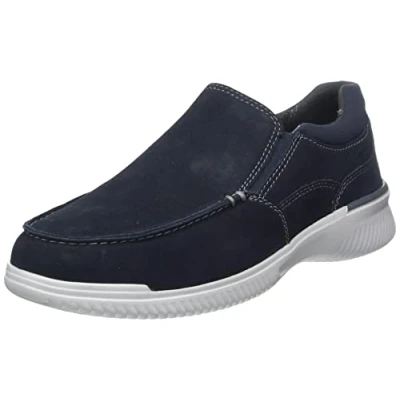 Bild av Clarks Donaway Free Loafer för män, Marinblå vaxig, 10 UK Wide