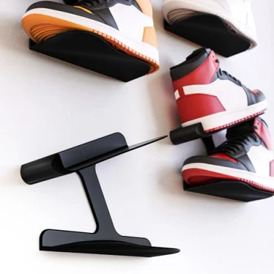 Bild av Mobilefox Sneaker väggfäste skohylla svävande vägghållare, display svart 1 st