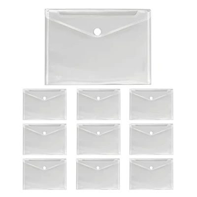 Bild av VELOFLEX A453010 dokumentfodral Crystal, 10 stycken, DIN A4, dokumentväska med kardborreband, PP, transparent