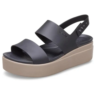 Bild av Crocs Herr Brooklyn Low Wedge sandaler, svart/Mushroom, 41/42 EU
